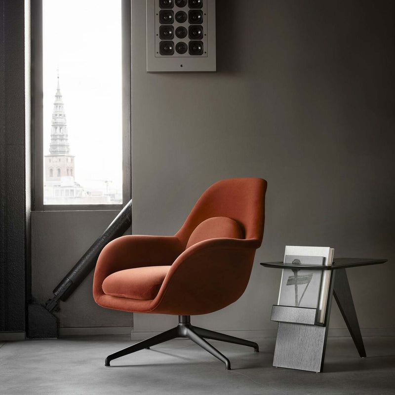 Swoon Lounge Swivel Chair - Petit - Leather Shell
