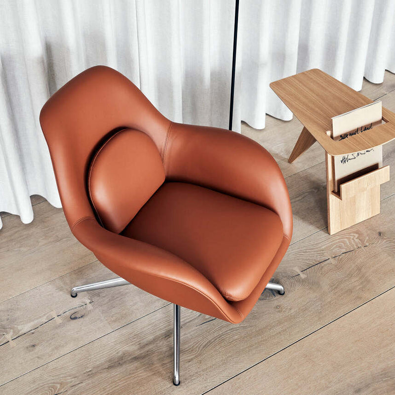 Swoon Lounge Swivel Chair - Petit - Leather Shell - OUTLET