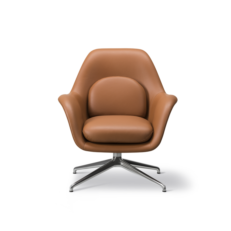 Swoon Lounge Swivel Chair - Petit - Leather Shell