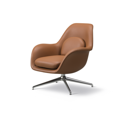 Swoon Lounge Swivel Chair - Petit - Leather Shell